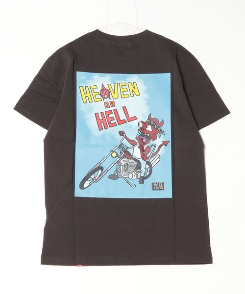 RAZZIS(ラズ)の「『RAZZIS/ラズイズ』バイクデビルプリントクルーネック半袖Tシャツ (Tシャツ/カットソー・メンズ・チャコール/ホワイト・L/XL/M)」の19枚目の写真
