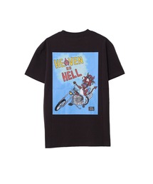 『RAZZIS/ラズイズ』バイクデビルプリントクルーネック半袖Tシャツ【Y】