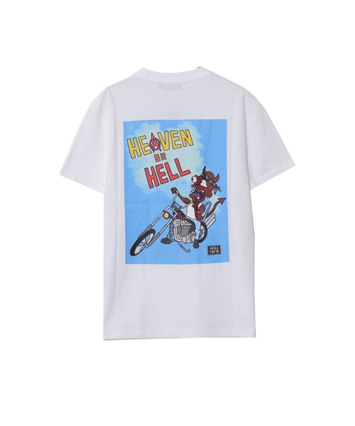 RAZZIS(ラズ)の「『RAZZIS/ラズイズ』バイクデビルプリントクルーネック半袖Tシャツ (Tシャツ/カットソー・メンズ・チャコール/ホワイト・L/XL/M)」の15枚目の写真