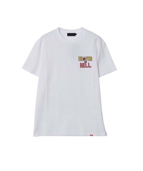 RAZZIS(ラズ)の「『RAZZIS/ラズイズ』バイクデビルプリントクルーネック半袖Tシャツ (Tシャツ/カットソー・メンズ・チャコール/ホワイト・L/XL/M)」の4枚目の写真