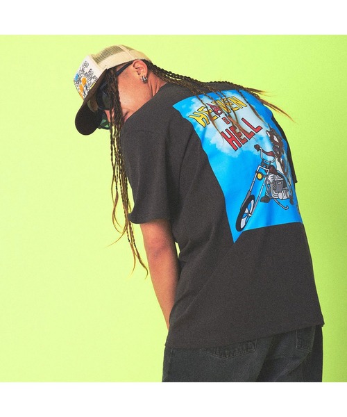 RAZZIS(ラズ)の「『RAZZIS/ラズイズ』バイクデビルプリントクルーネック半袖Tシャツ (Tシャツ/カットソー・メンズ・チャコール/ホワイト・L/XL/M)」の18枚目の写真