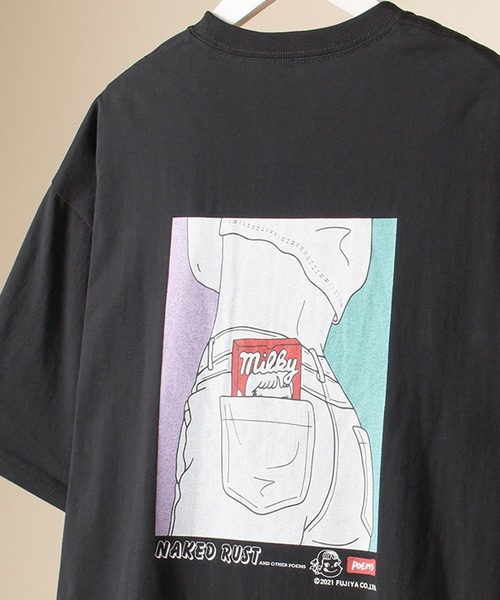 FUJIYA(フジヤ)の「【milky/ミルキー】ポケットミルキーグラフィック バックプリント半袖Tシャツ(Tシャツ/カットソー・メンズ・ホワイト/ブラック/ミント・M/L/XL)」の1枚目の写真