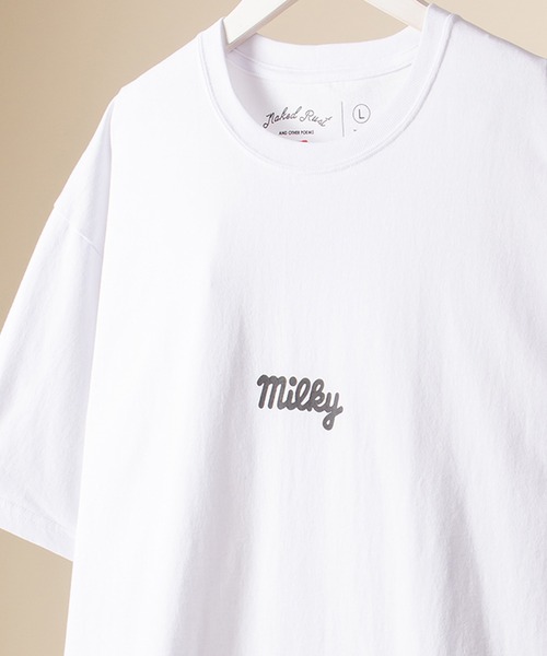 FUJIYA(フジヤ)の「【milky/ミルキー】ポケットミルキーグラフィック バックプリント半袖Tシャツ(Tシャツ/カットソー・メンズ・ホワイト/ブラック/ミント・M/L/XL)」の7枚目の写真