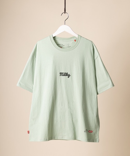 FUJIYA(フジヤ)の「【milky/ミルキー】ポケットミルキーグラフィック バックプリント半袖Tシャツ(Tシャツ/カットソー・メンズ・ホワイト/ブラック/ミント・M/L/XL)」の8枚目の写真