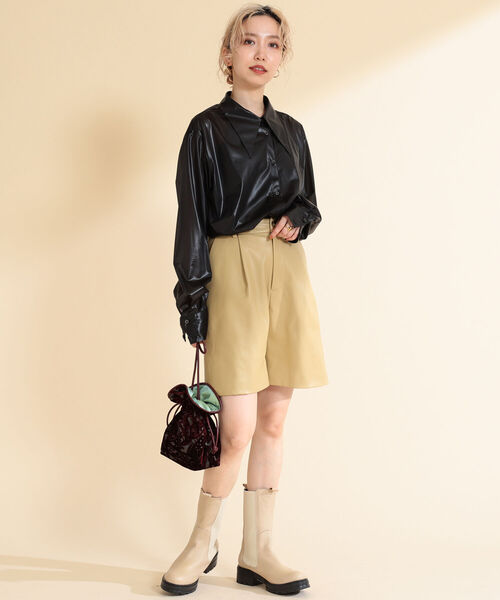 BEAMS - beams チンツカラーロングシャツ Ray BEAMS（レイビームス）の「Ray BEAMS / チンツ ロングカラー