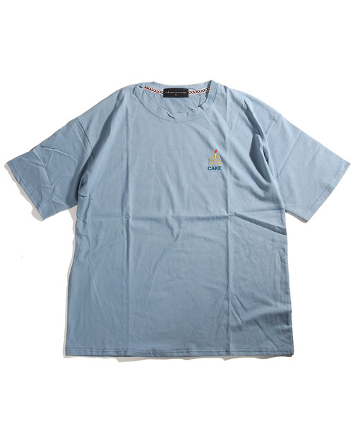 neos（ネオス）の「【neos -addictive design-】ビッグシルエット ワンポイント 刺繍 ハーフスリーブ Tシャツ（Tシャツ/カットソー・メンズ・イエロー/ブルー/ホワイト/ブラック・MEDIUM/LARGE/X-LARGE）」の7枚目の写真