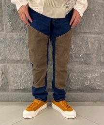DIESEL | FW21 メンズ デニムパンツ  スリム ストレート ミックスマテリアル(デニムパンツ)