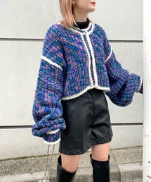 WHO'S WHO gallery | 段染めパイピングショートニット(ニット/セーター)