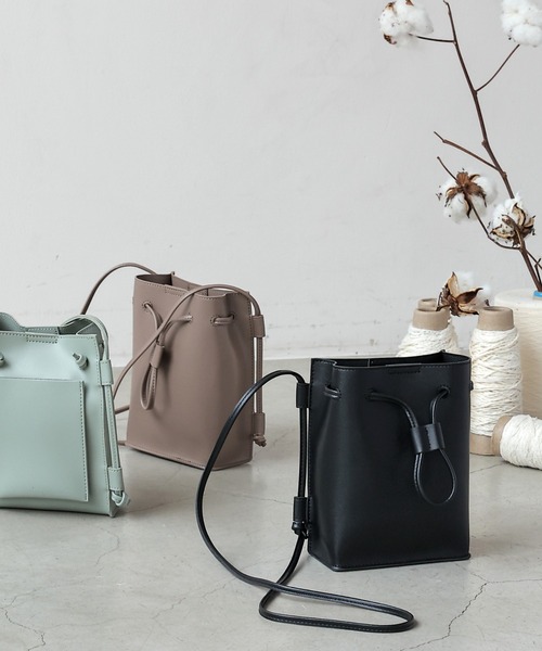 frames RAY CASSIN（フレームスレイカズン）の「【WEB限定】スマフォポケ付き巾着ミニショルダーバッグ（ショルダーバッグ・レディース・ブラック/ミント/モカ・FREE）」の11枚目の写真