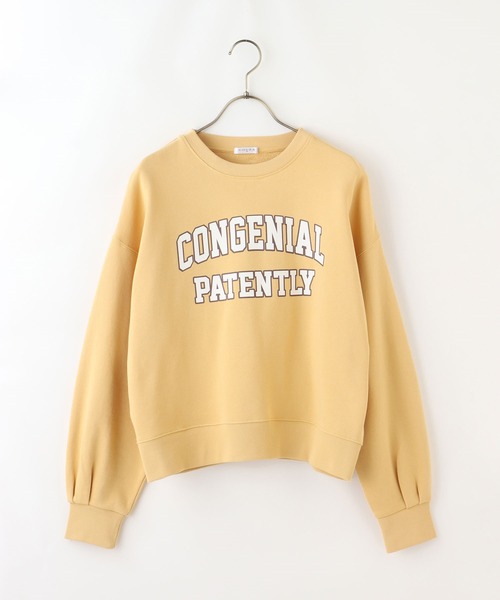 Honeys（ハニーズ）の「カレッジロゴトレーナー（スウェット・レディース・ベージュ/イエロー/グリーン/アイボリー/杢グレー/スミクロ・S/M/L）」の17枚目の写真