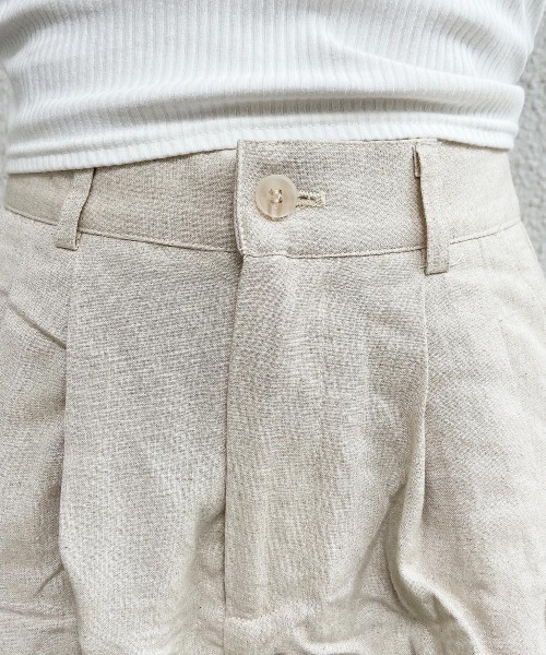 esutoreja(エストレジャ)の「ベーシックタックショートパンツ(その他パンツ・レディース・ブラウン/ベージュ・S/M)」の11枚目の写真