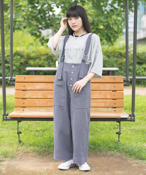 PairPair(ペアペア)の「HOLIDAYボーダーT(ユニセックス)(Tシャツ/カットソー・レディース・ベージュ/オフホワイト/サックスブルー・FREE)」の15枚目の写真