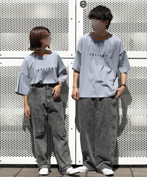 PairPair(ペアペア)の「HOLIDAYボーダーT(ユニセックス)(Tシャツ/カットソー・レディース・ベージュ/オフホワイト/サックスブルー・FREE)」の20枚目の写真