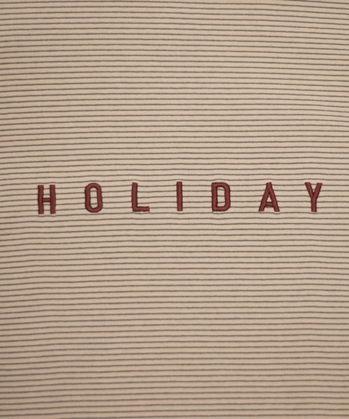 PairPair(ペアペア)の「HOLIDAYボーダーT(ユニセックス)(Tシャツ/カットソー・レディース・ベージュ/オフホワイト/サックスブルー・FREE)」の18枚目の写真