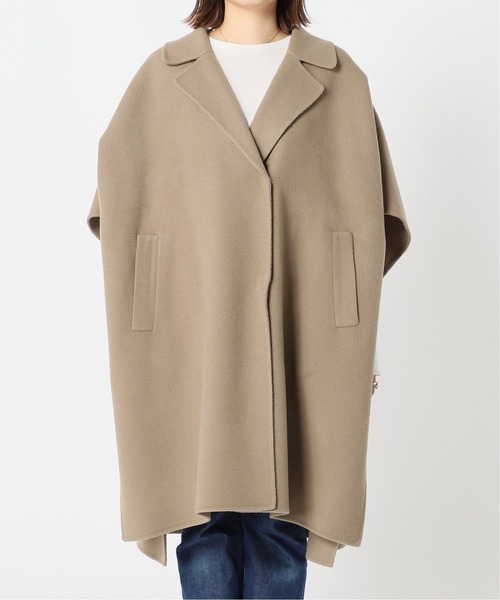 JOURNAL STANDARD（ジャーナルスタンダード）の「メリンプモッサポンチョコート◆（ポンチョ・レディース・ベージュ/ブラック・MEDIUM/SMALL）」の5枚目の写真