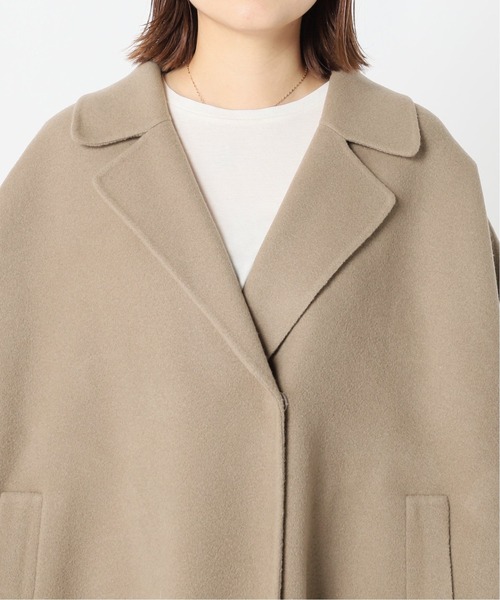 JOURNAL STANDARD（ジャーナルスタンダード）の「メリンプモッサポンチョコート◆（ポンチョ・レディース・ベージュ/ブラック・MEDIUM/SMALL）」の9枚目の写真