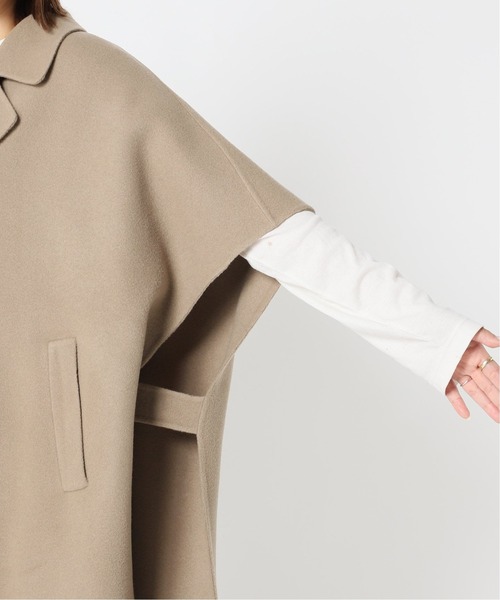 JOURNAL STANDARD（ジャーナルスタンダード）の「メリンプモッサポンチョコート◆（ポンチョ・レディース・ベージュ/ブラック・MEDIUM/SMALL）」の10枚目の写真