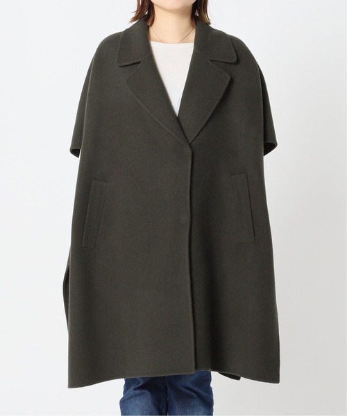 JOURNAL STANDARD（ジャーナルスタンダード）の「メリンプモッサポンチョコート◆（ポンチョ・レディース・ベージュ/ブラック・MEDIUM/SMALL）」の16枚目の写真