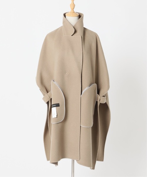 JOURNAL STANDARD（ジャーナルスタンダード）の「メリンプモッサポンチョコート◆（ポンチョ・レディース・ベージュ/ブラック・MEDIUM/SMALL）」の18枚目の写真