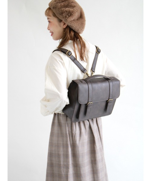 ehka sopo（エヘカソポ）の「2wayリュックショルダー（バックパック/リュック・レディース・ブラック/ブラウン/キャメル・ﾌﾘ-）」の11枚目の写真