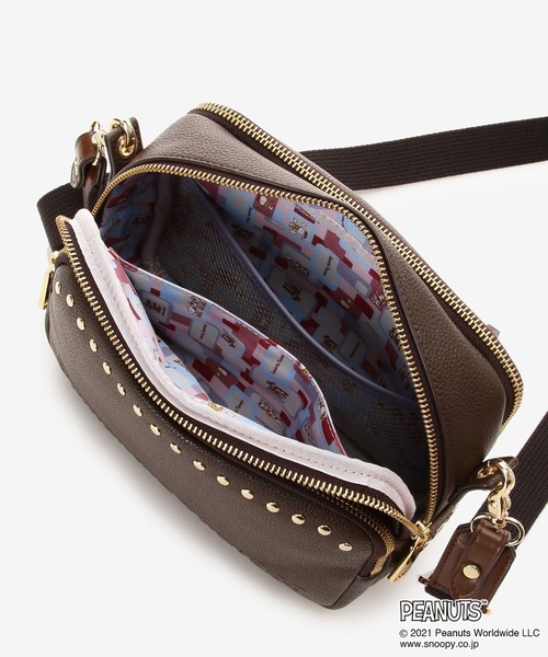 Samantha Thavasa（サマンサタバサ）の「スヌーピーコレクション スタッズスクエアショルダーバッグ（ショルダーバッグ・レディース・ダークブラウン/オフホワイト・FREE）」の12枚目の写真