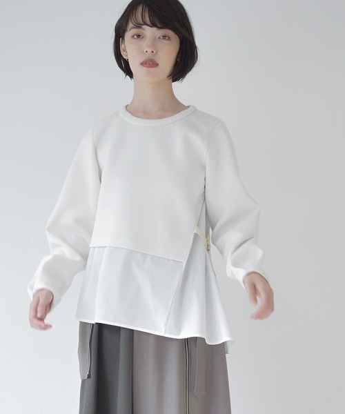 La SRIC（ラスリック）の「La SRIC / アシメドッキングPO（Tシャツ/カットソー・レディース・ブラック/アイボリー・38）」の22枚目の写真