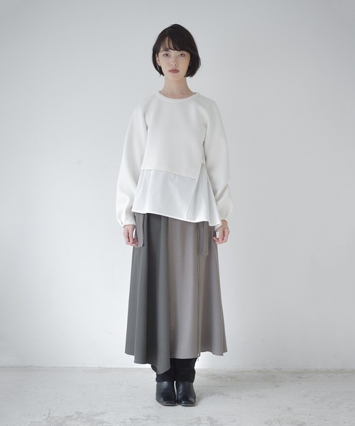 La SRIC（ラスリック）の「La SRIC / アシメドッキングPO（Tシャツ/カットソー・レディース・ブラック/アイボリー・38）」の12枚目の写真