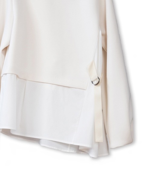 La SRIC（ラスリック）の「La SRIC / アシメドッキングPO（Tシャツ/カットソー・レディース・ブラック/アイボリー・38）」の7枚目の写真