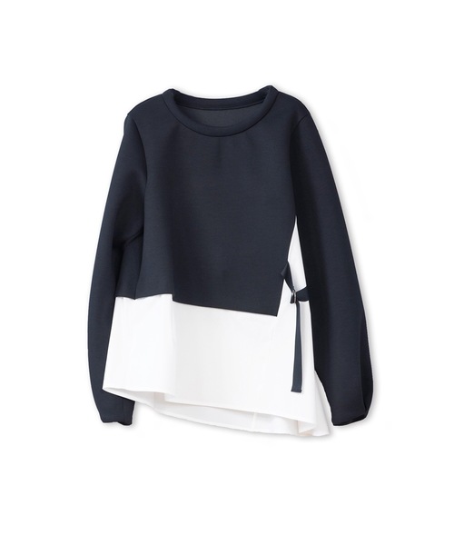 La SRIC（ラスリック）の「La SRIC / アシメドッキングPO（Tシャツ/カットソー・レディース・ブラック/アイボリー・38）」の11枚目の写真