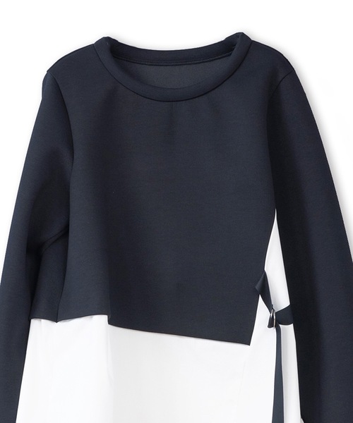 La SRIC（ラスリック）の「La SRIC / アシメドッキングPO（Tシャツ/カットソー・レディース・ブラック/アイボリー・38）」の14枚目の写真