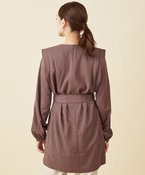 ROYAL PARTY(ロイヤルパーティー)の「【ZOZO限定】ショルダーパッドチュニック(シャツ/ブラウス・レディース・カーキ/ピンク/ブラウン・FREE)」の10枚目の写真