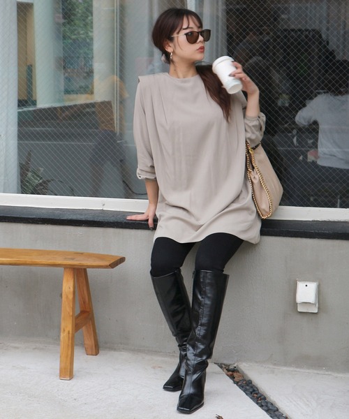 ROYAL PARTY(ロイヤルパーティー)の「【ZOZO限定】ショルダーパッドチュニック(シャツ/ブラウス・レディース・カーキ/ピンク/ブラウン・FREE)」の22枚目の写真