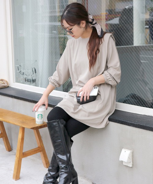 ROYAL PARTY(ロイヤルパーティー)の「【ZOZO限定】ショルダーパッドチュニック(シャツ/ブラウス・レディース・カーキ/ピンク/ブラウン・FREE)」の21枚目の写真