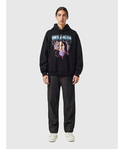 DIESEL(ディーゼル)の「メンズ パーカー BCI サステナブル(パーカー・メンズ・ブラック・LARGE/SMALL/XX-LARGE/X-LARGE/MEDIUM/X-SMALL)」の2枚目の写真