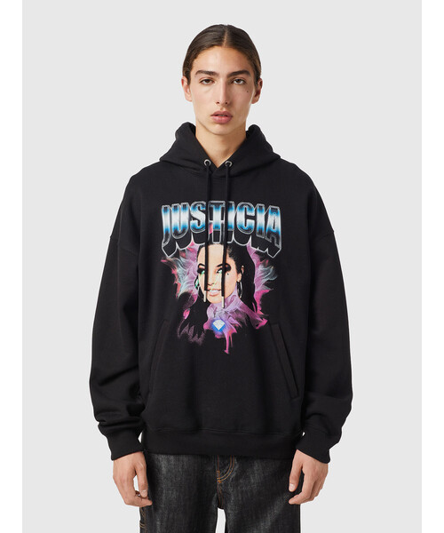 DIESEL(ディーゼル)の「メンズ パーカー BCI サステナブル(パーカー・メンズ・ブラック・LARGE/SMALL/XX-LARGE/X-LARGE/MEDIUM/X-SMALL)」の6枚目の写真