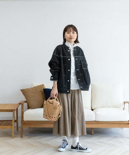 FORK&SPOON（フォークアンドスプーン）の「【一部WEB限定カラー】FORK&SPOON　コーデュロイスカート（スカート・レディース・ベージュ/ネイビー/ブルー/グレー・2/1）」の9枚目の写真