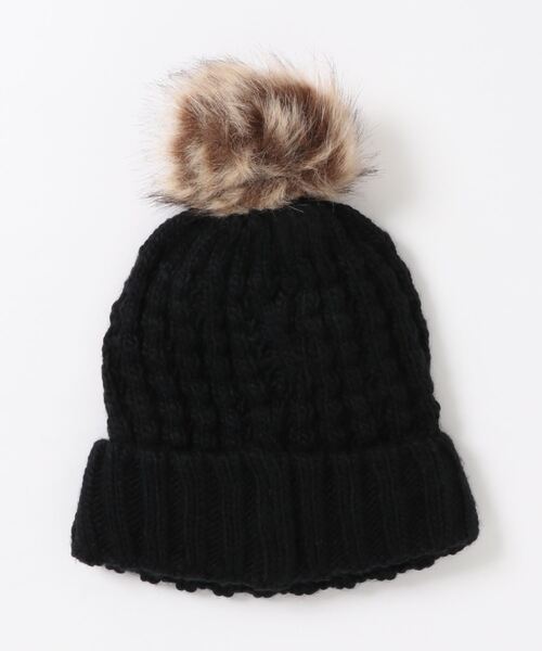 ROXY(ロキシー)の「BLIZZARD GIRL BEANIE/ロキシーキッズニットキャップ・ビーニー(ニットキャップ/ビーニー・キッズ・ブラック/ピンク・FREE)」の3枚目の写真