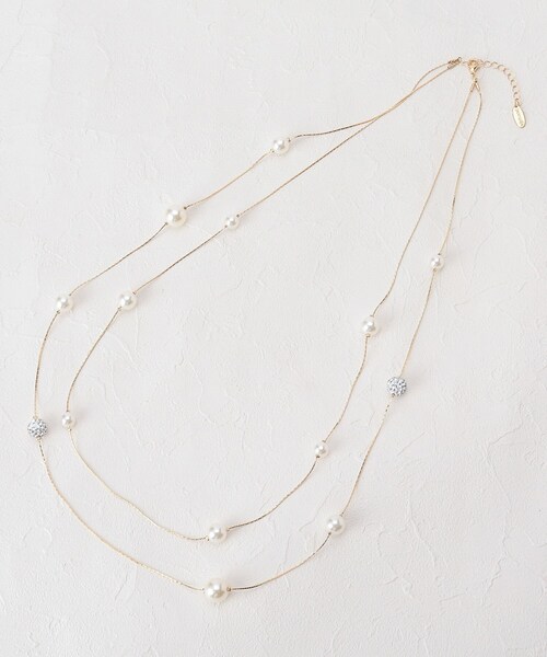 SHOO・LA・RUE（シューラルー）の「◆【セレモニー】2連ロングバヴェエコパールネックレス（ネックレス・レディース・シルバー/ゴールド・00）」の2枚目の写真