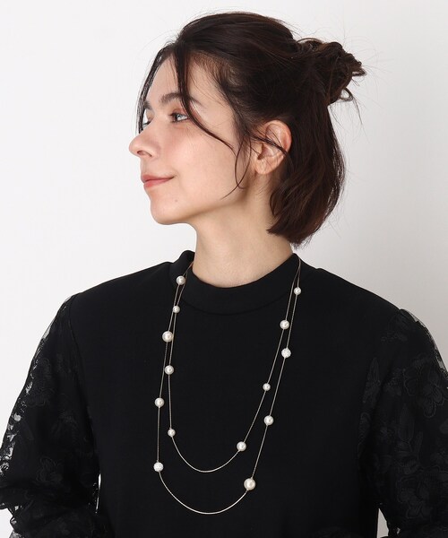 SHOO・LA・RUE（シューラルー）の「◆【セレモニー】2連ロングバヴェエコパールネックレス（ネックレス・レディース・シルバー/ゴールド・00）」の4枚目の写真