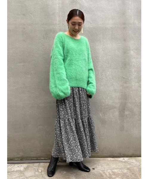 BEARDSLEY（ビアズリー）の「小花ティアードスカート（スカート・レディース・ネイビー・FREE）」の7枚目の写真