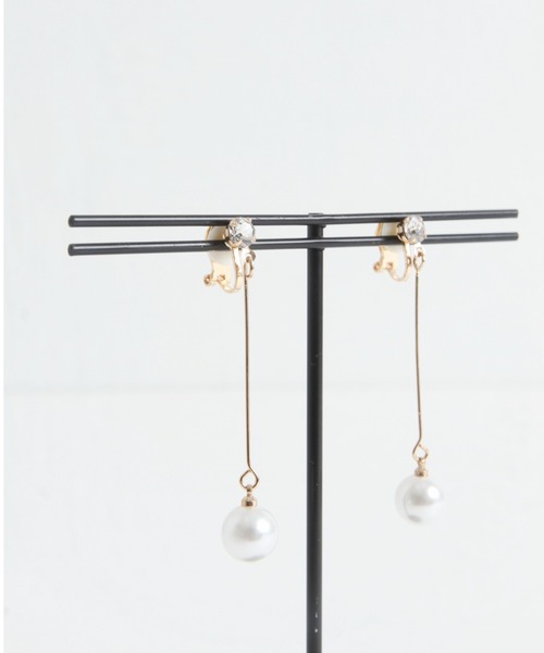 Cookie Chocolate（クッキーチョコレート）の「パールロングイヤリング（イヤリング・レディース・ゴールド・FREE）」の3枚目の写真