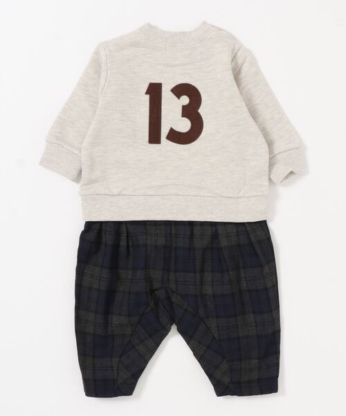 b・ROOM(ビールーム)の「アップリケつきドッキングカバーオール(ロンパース・キッズ・グリーン/ブラウン/ブラック/オフホワイト・80cm/70cm)」の5枚目の写真