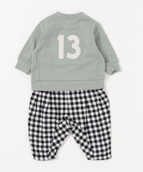 b・ROOM(ビールーム)の「アップリケつきドッキングカバーオール(ロンパース・キッズ・グリーン/ブラウン/ブラック/オフホワイト・80cm/70cm)」の8枚目の写真