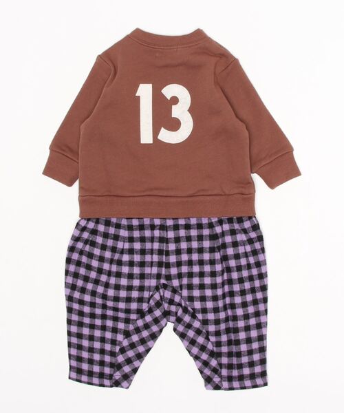 b・ROOM(ビールーム)の「アップリケつきドッキングカバーオール(ロンパース・キッズ・グリーン/ブラウン/ブラック/オフホワイト・80cm/70cm)」の6枚目の写真