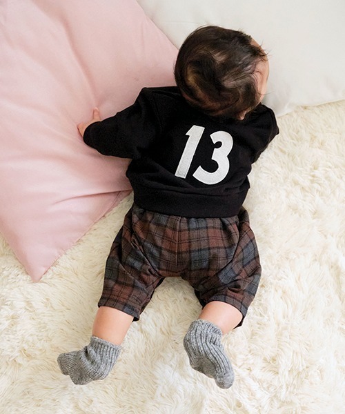 b・ROOM(ビールーム)の「アップリケつきドッキングカバーオール(ロンパース・キッズ・グリーン/ブラウン/ブラック/オフホワイト・80cm/70cm)」の3枚目の写真