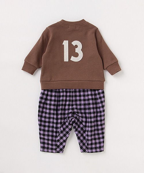 b・ROOM(ビールーム)の「アップリケつきドッキングカバーオール(ロンパース・キッズ・グリーン/ブラウン/ブラック/オフホワイト・80cm/70cm)」の12枚目の写真