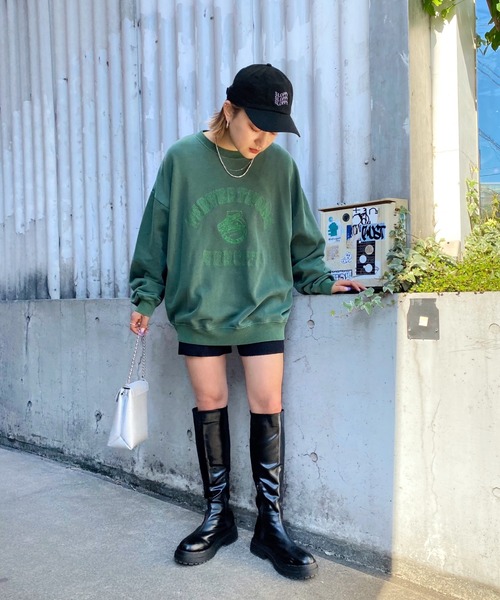 WHO'S WHO gallery（フーズフーギャラリー）の「【KOOKY'N/クーキー】IVYカレッジ刺繍スウェットクルー（スウェット・レディース・アッシュグレー/ブラック/ネイビー/グリーン・FREE）」の17枚目の写真