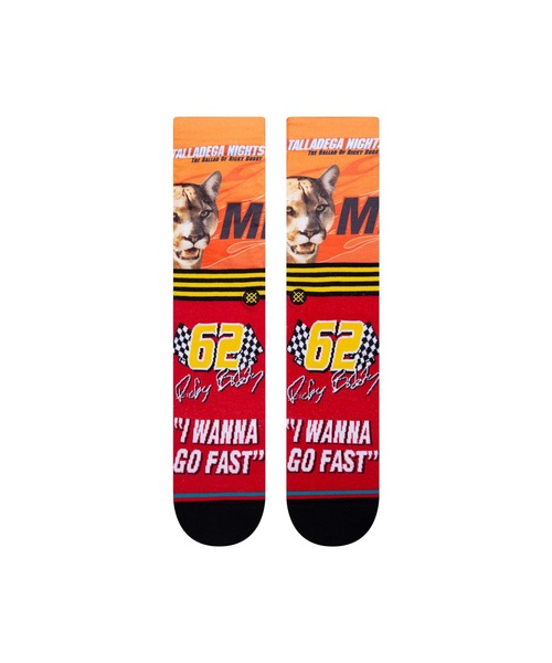 STANCE（スタンス）の「【STANCE / スタンス】I WANNA GO FAST / タラデガ・ナイトオーバルの狼(Talladega Nights)コラボモデル / ソックス（ソックス/靴下・メンズ・レッド・LARGE）」の2枚目の写真