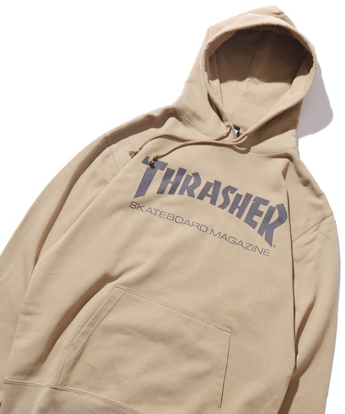 THRASHER/スラッシャー MAG LOGO HOODIE フロントロゴ 裏毛プルオーバーパーカー ビッグシルエット