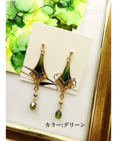 tone(トーン)の「【零-Rei-】瞬きシリーズ 魔法使いのピアス(MA)(ピアス(両耳用)・レディース・グリーン/パープル/レッド/イエロー/ブルー/ターコイズブルー/シルバー/オレンジ/ピンク/グリーン系その他・FREE)」の2枚目の写真